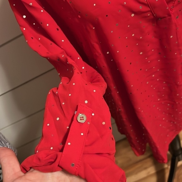 NY Collection Shimmer Blouse - Picture 2 of 4